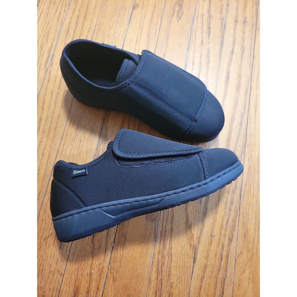 Woman Silverts Ultra Comfort Flex Black Shoe Size W 7 X2E Resistant Sole Wide
